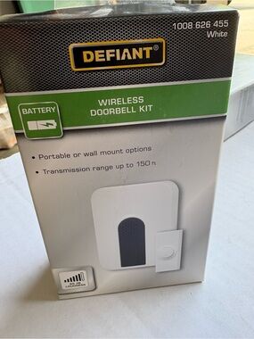 Defiant Model 1008-626-455 Wireless Doorbell Kit - White
